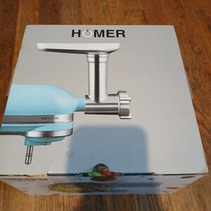 Homer Meat Grinder Attachment Lot For Kitchenaid